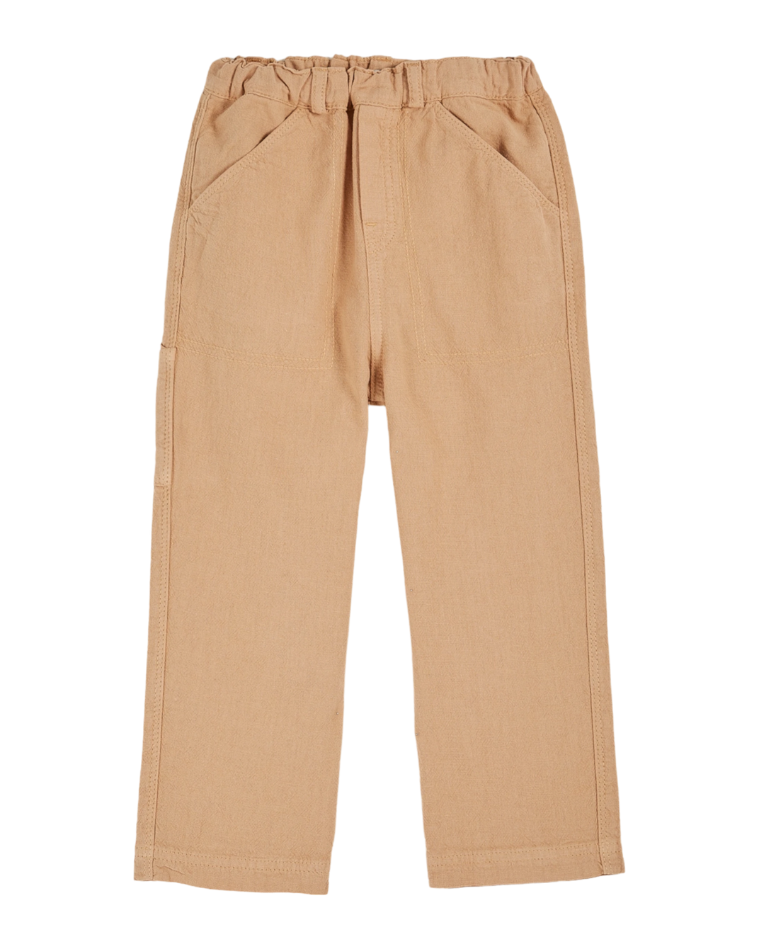 Pantalon coton et lin sésame