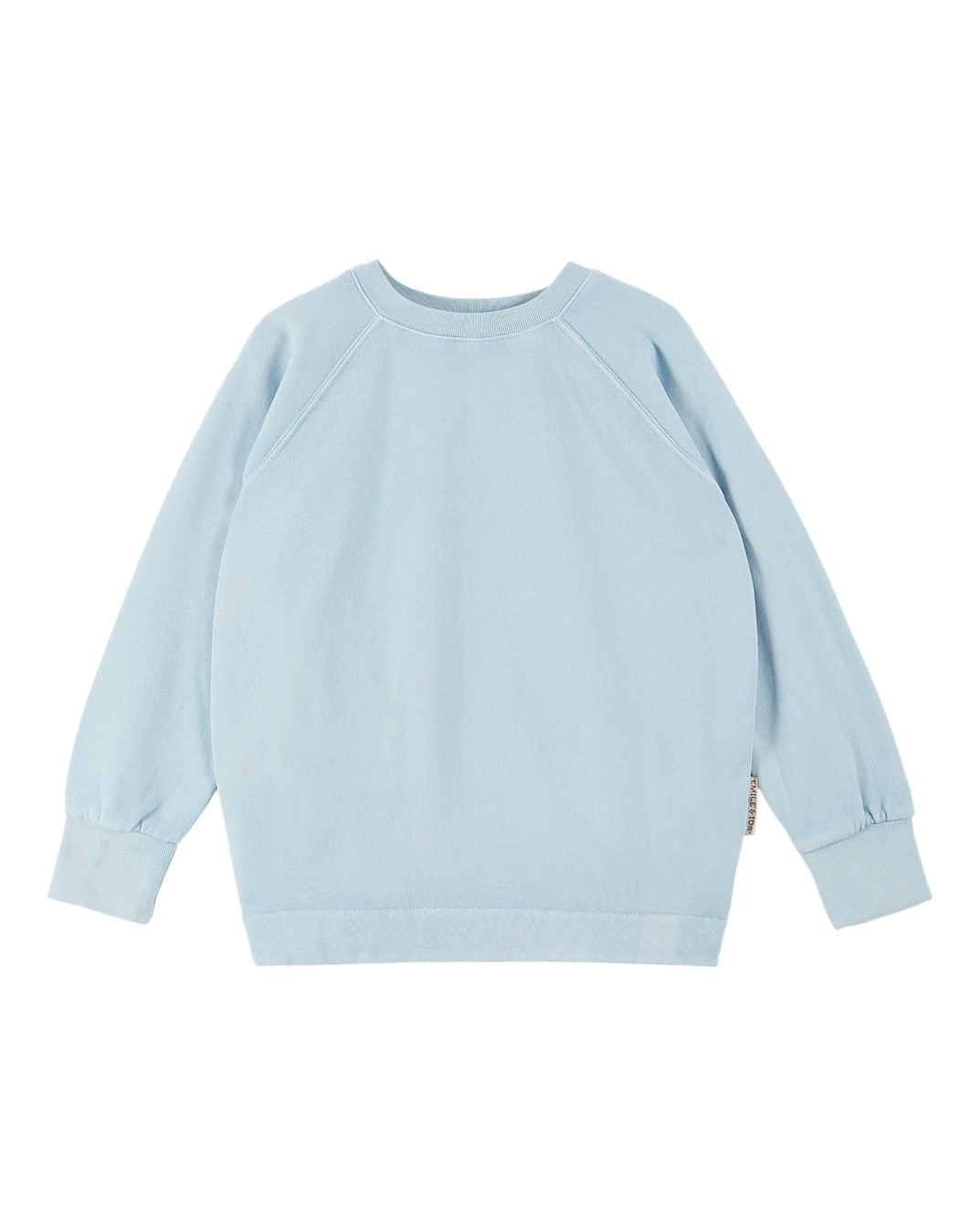 Sweat enfant coton et teinture bio bleu glacier