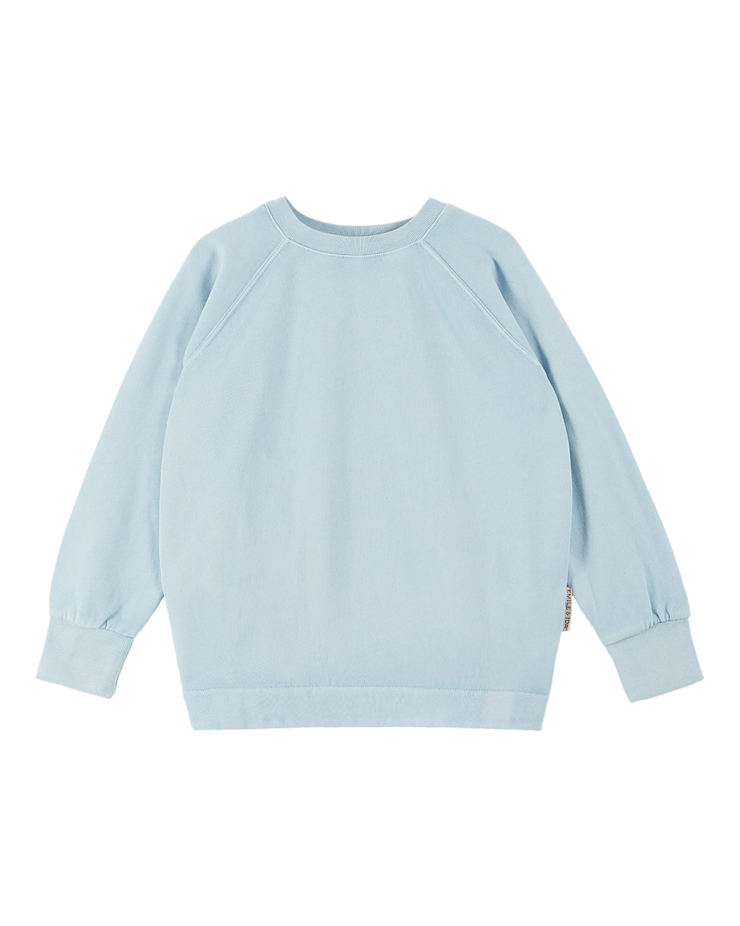 Sweat enfant coton et teinture bio bleu glacier