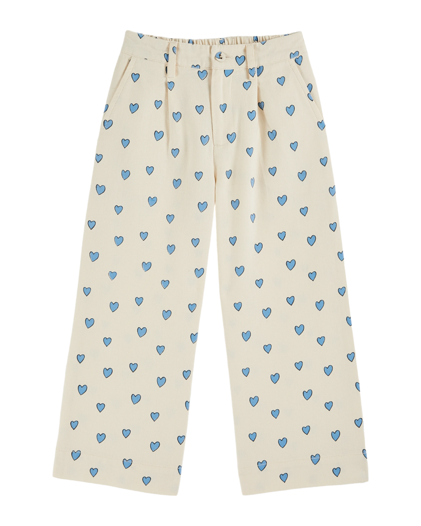 Pantalon ample coeur écru