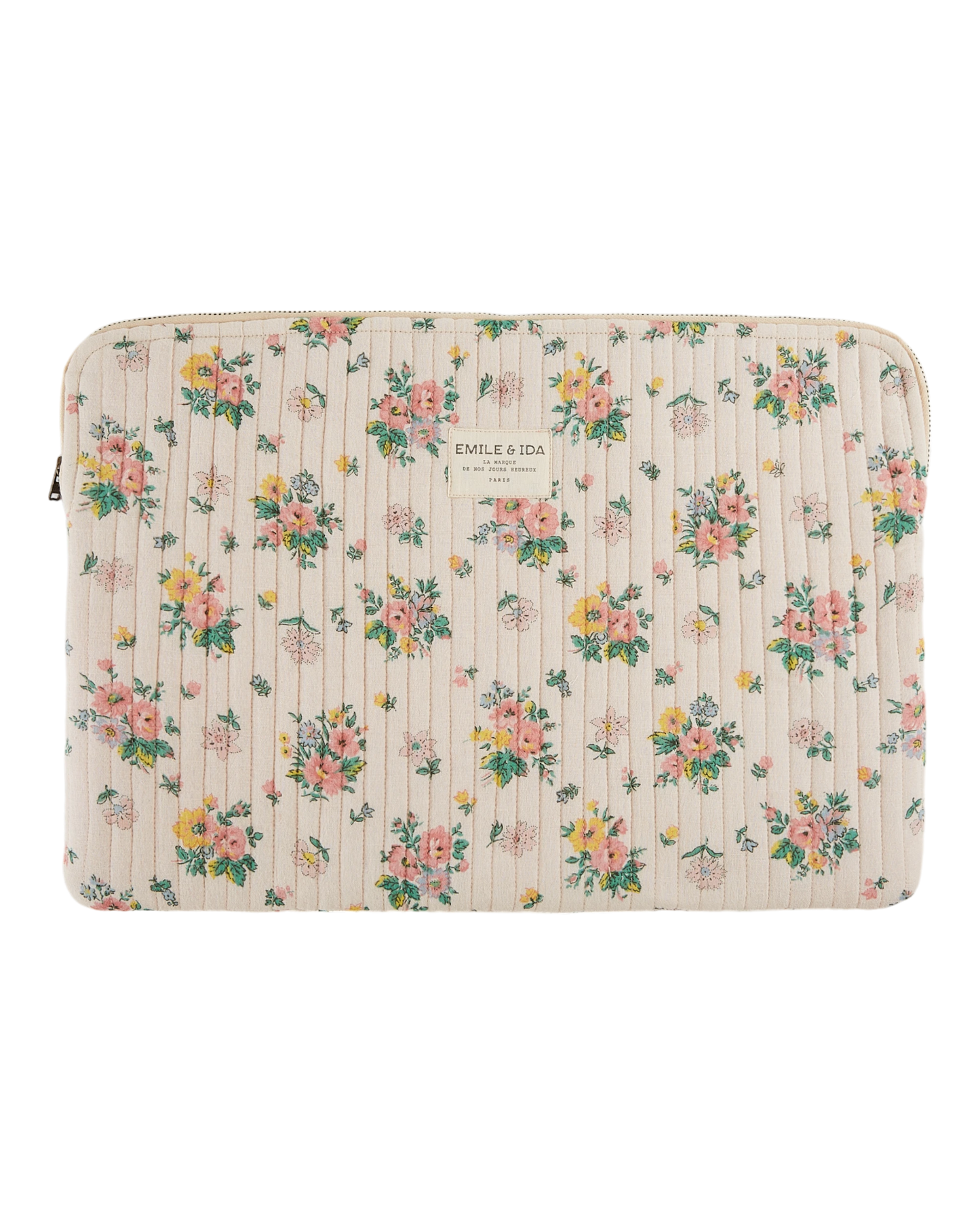 Pochette ordinateur printemps rose