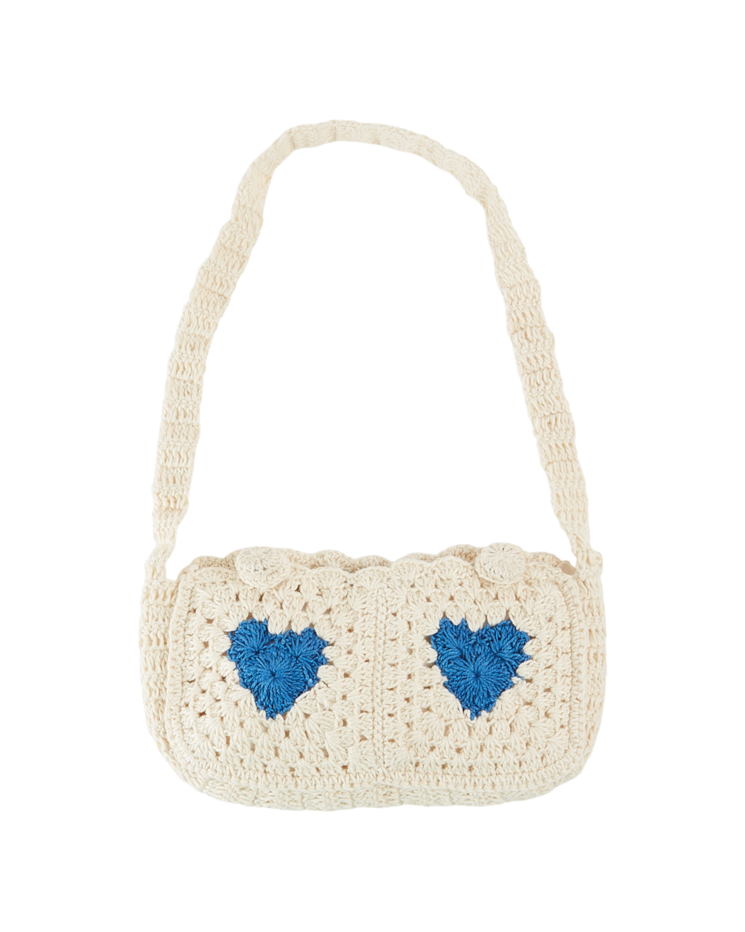 Sac baguette crochet écru