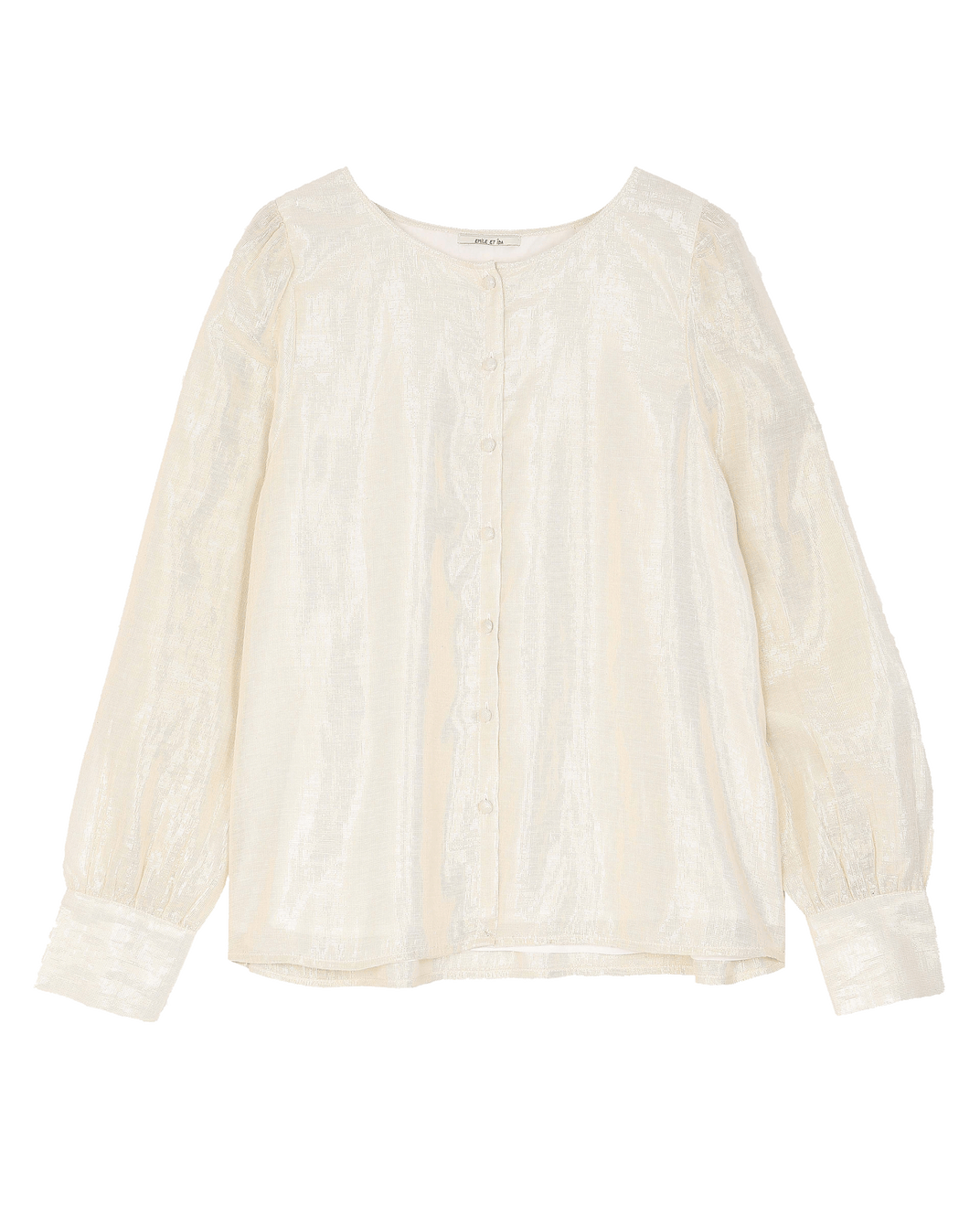 Blouse lamé coton dorée