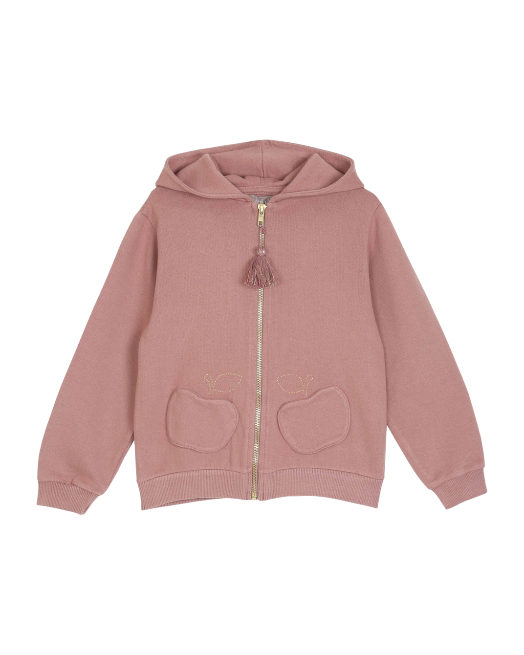 Sweatshirt zippé sienne