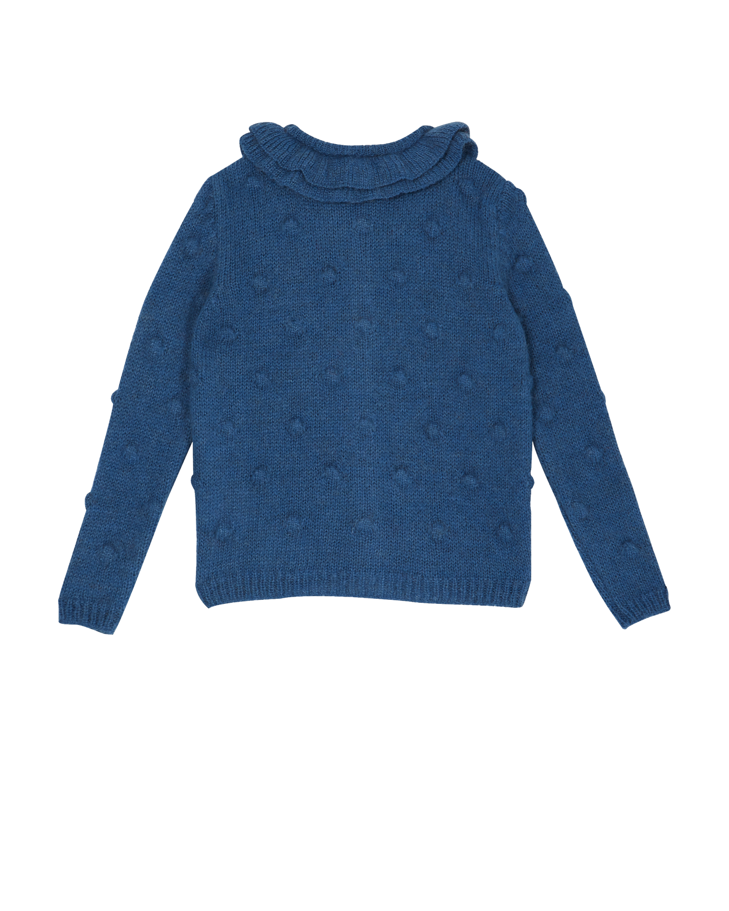 Cardigan fille laine d'alpaga bleu