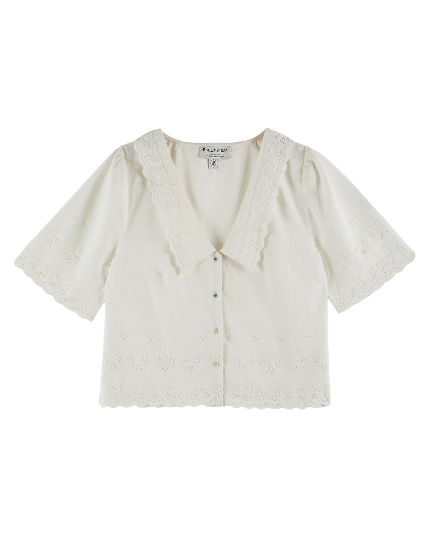 Blouse broderie anglaise blanc