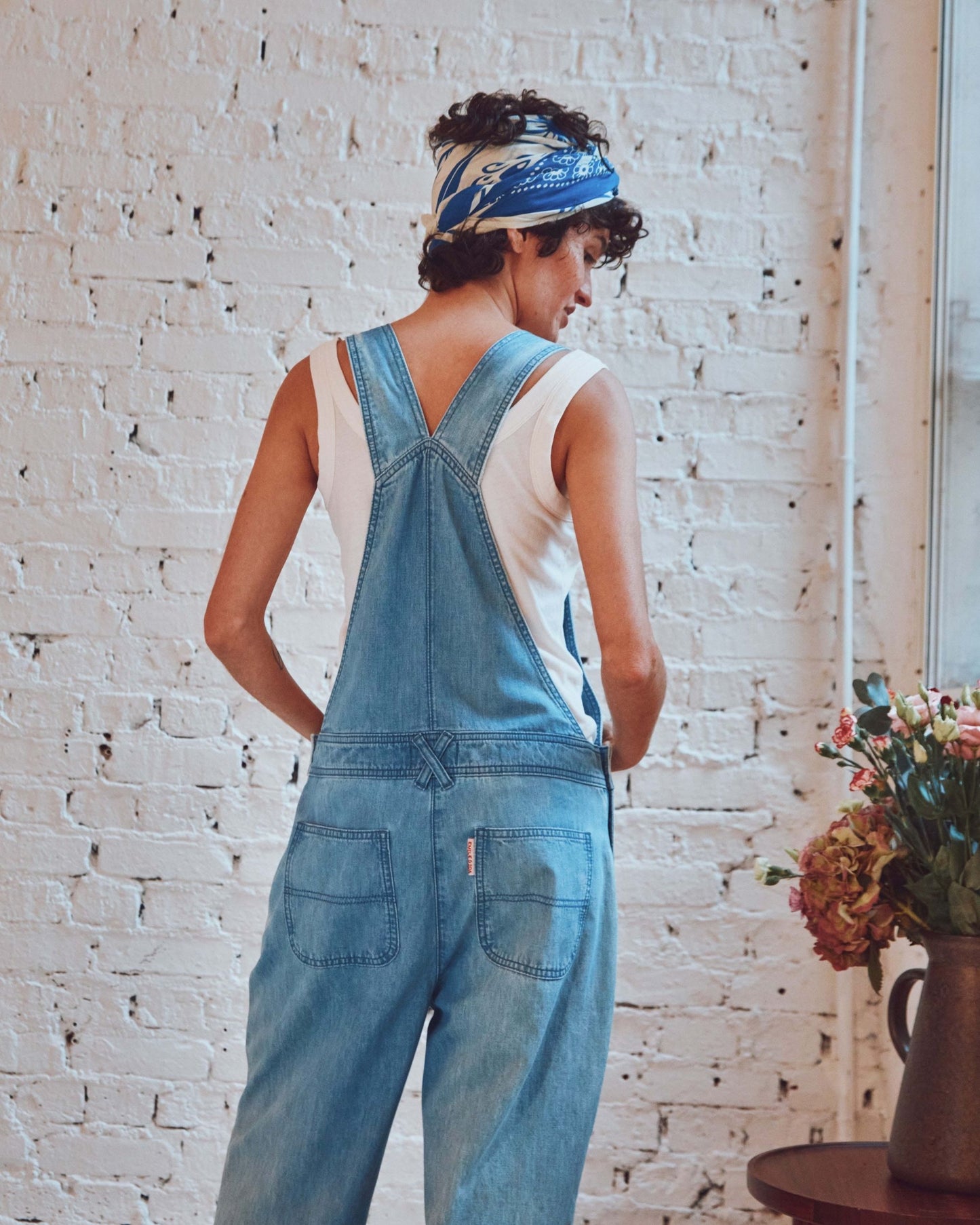 Salopette denim bleu clair