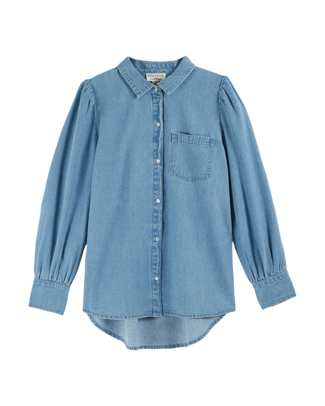 Chemise ample denim clair