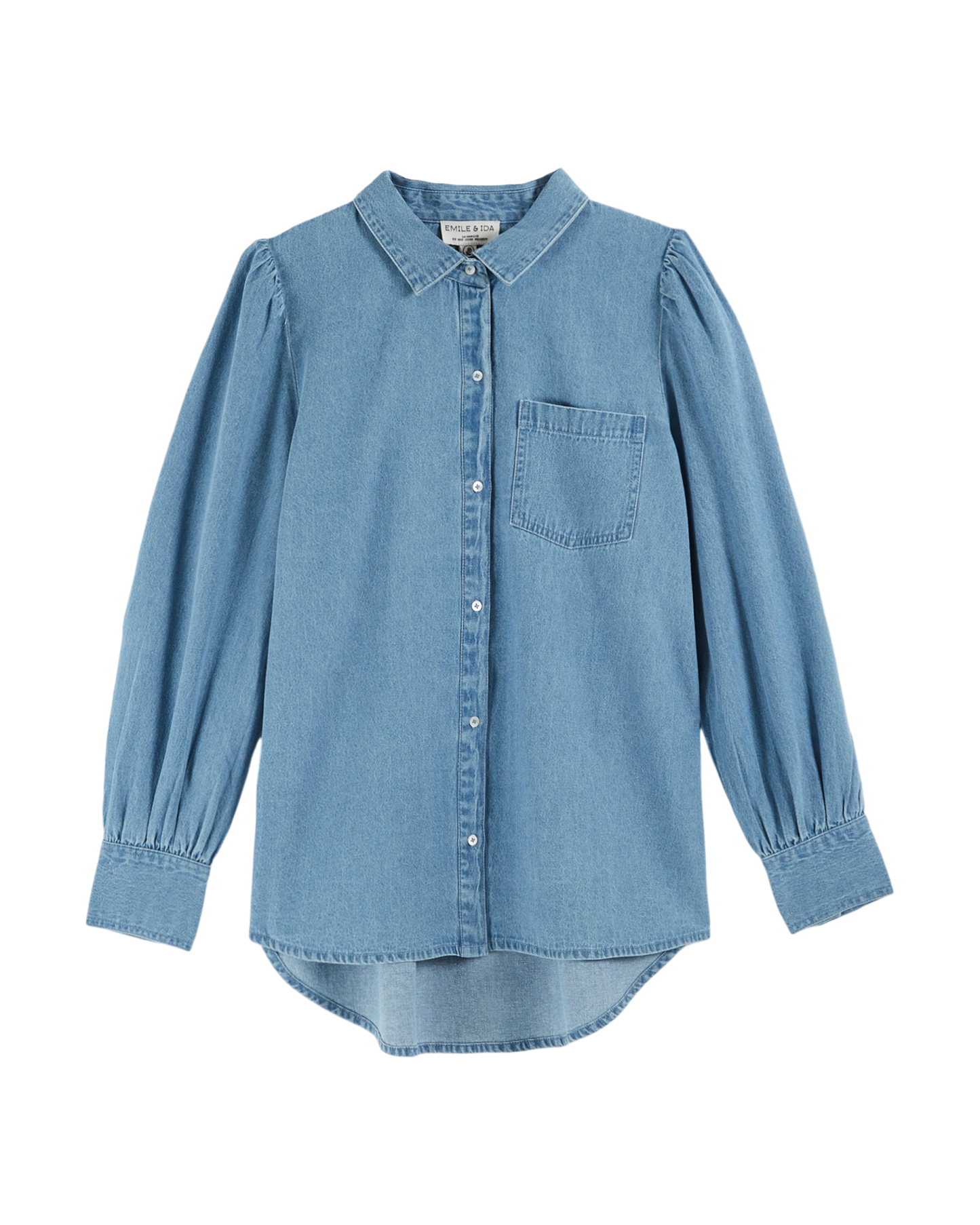 Chemise ample denim clair