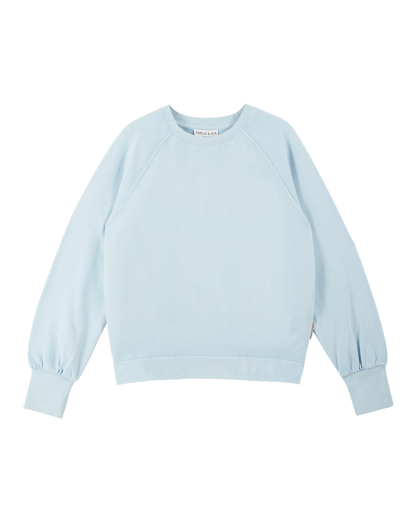 Sweat coton et teinture bio bleu glacier