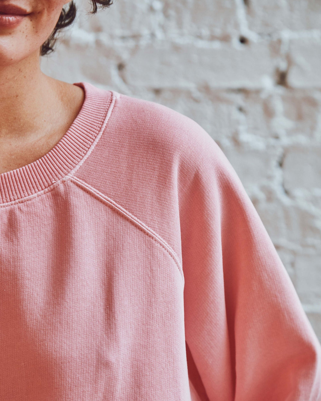 Sweat coton et teinture bio rose