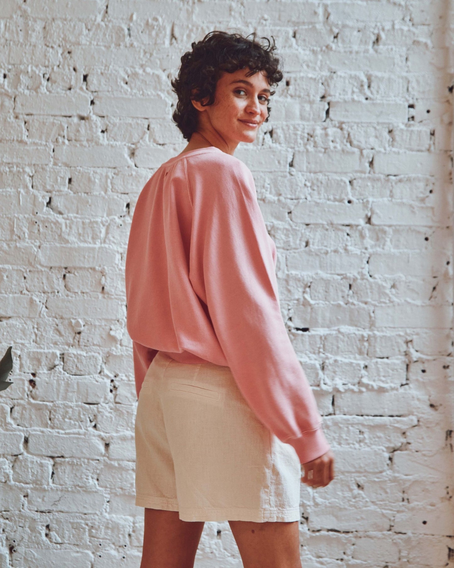 Sweat coton et teinture bio rose