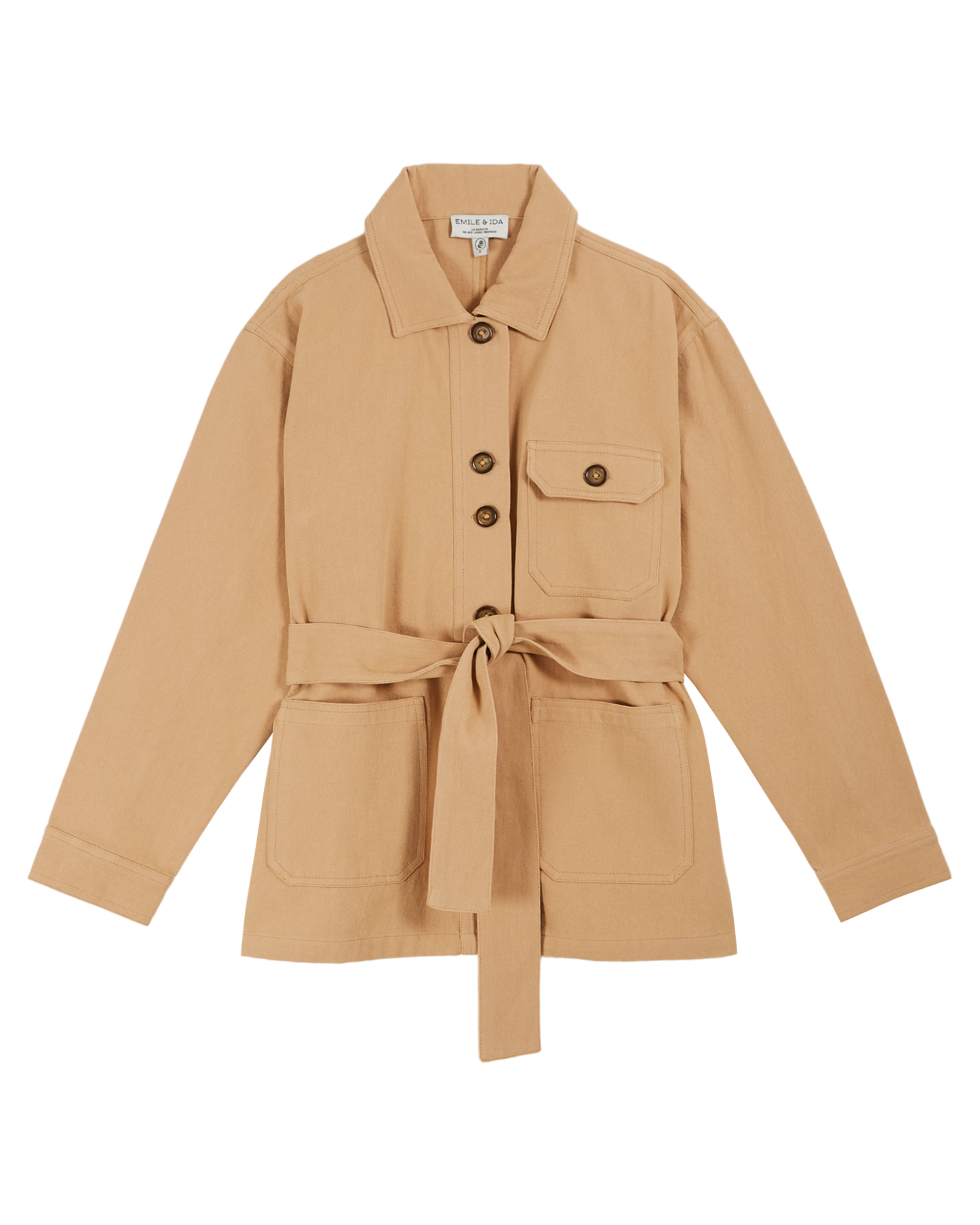 Veste saharienne canvas beige