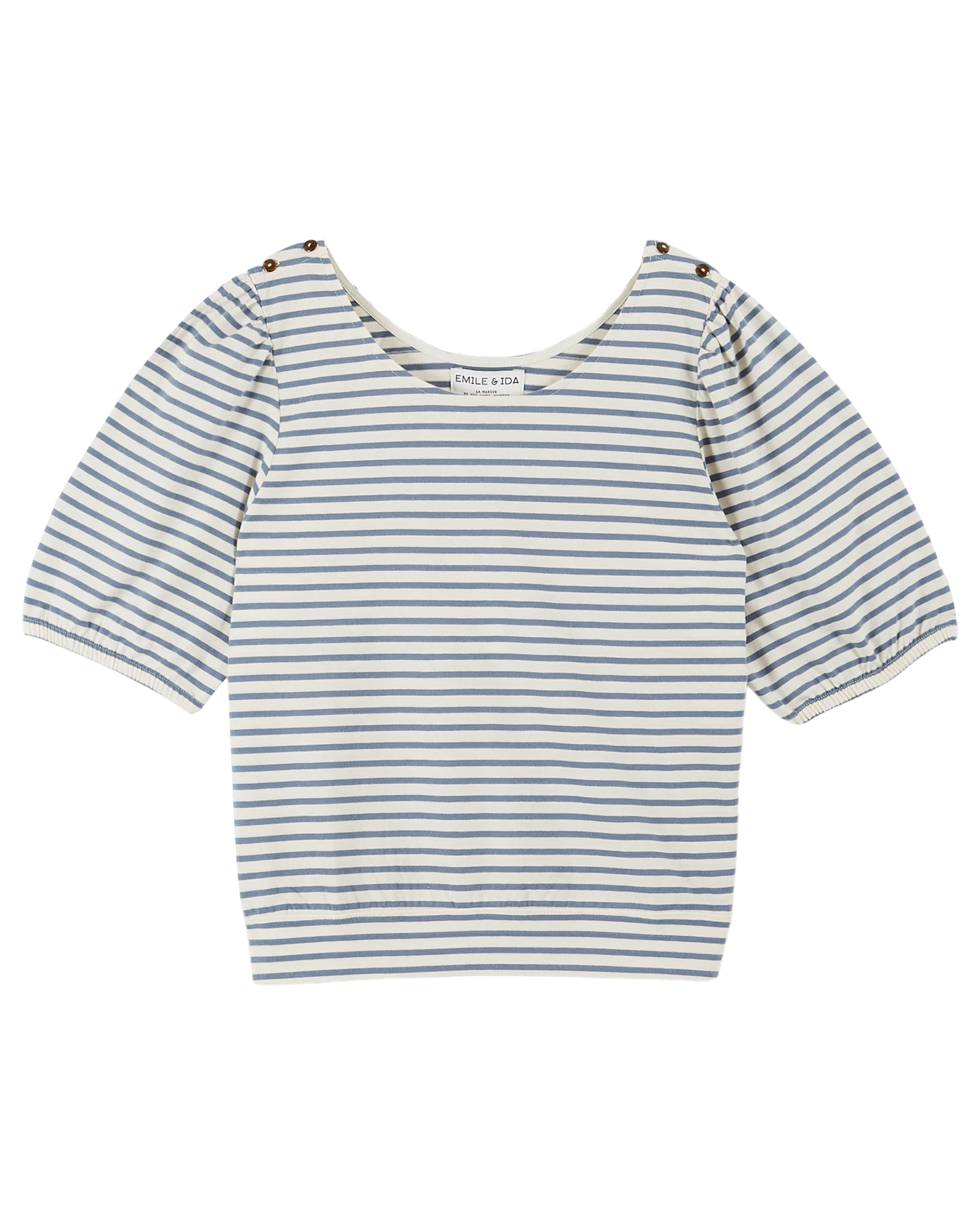 T-shirt rayures blanc et marine