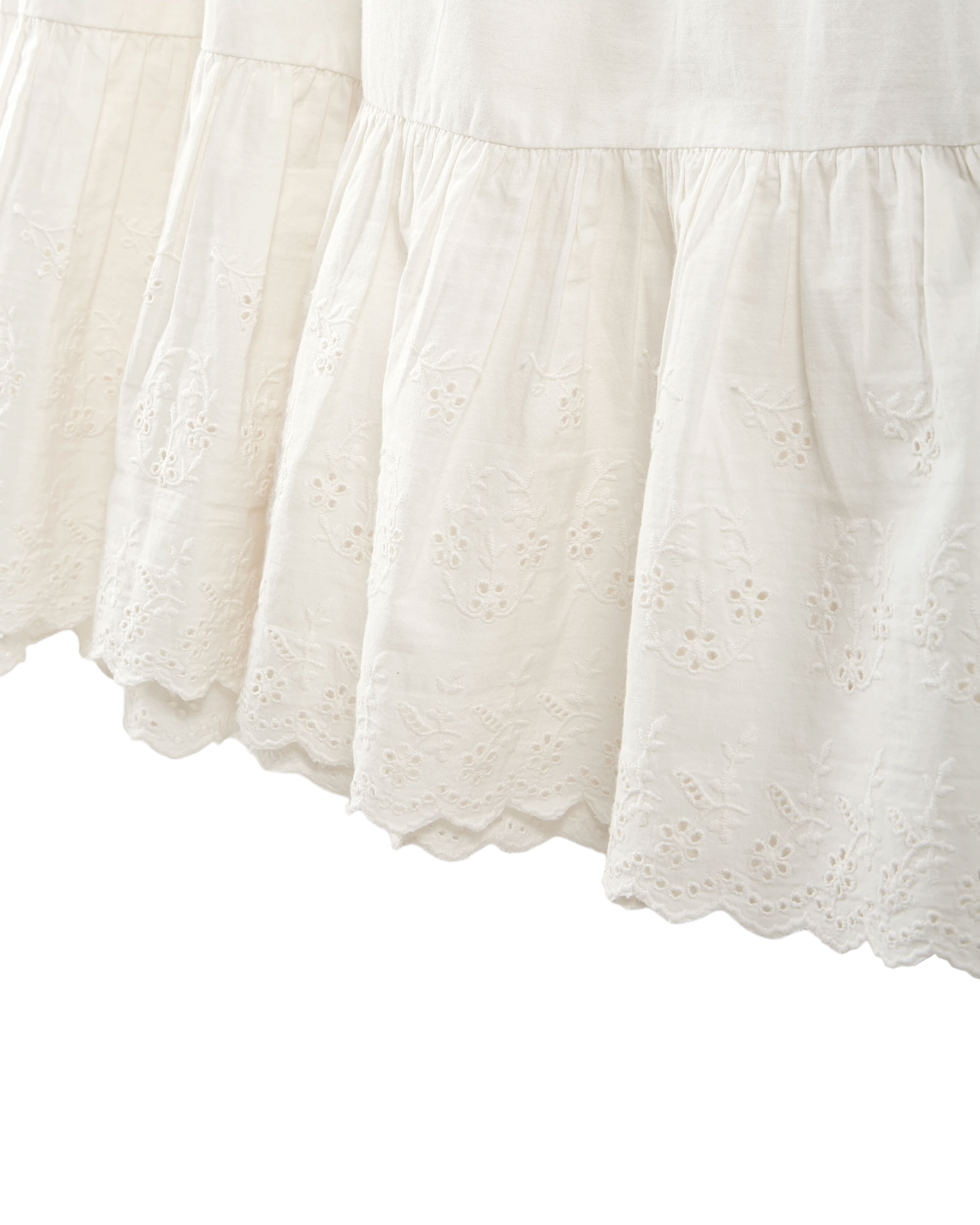 Robe longue broderie anglaise blanc