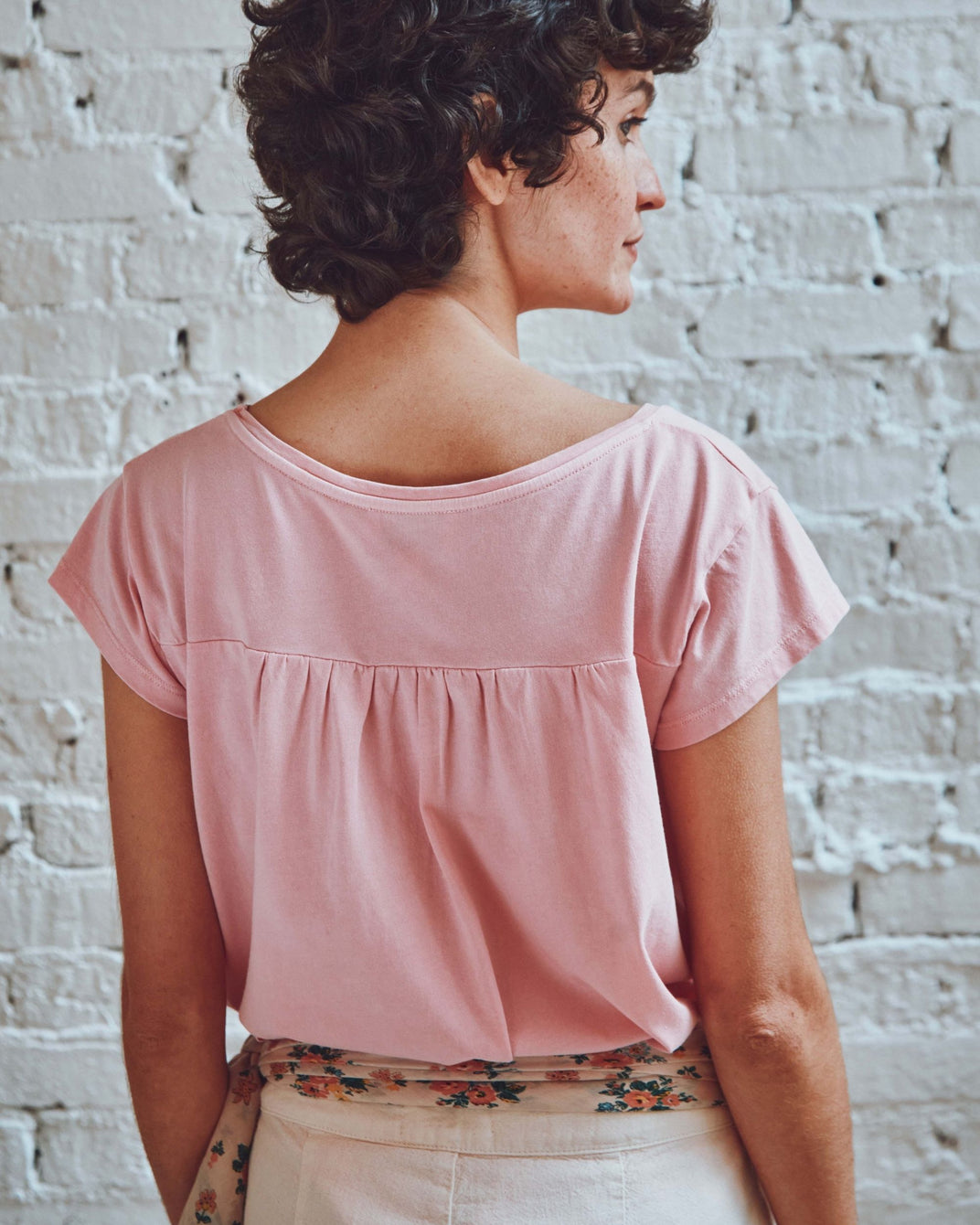 T-shirt coton et teinture bio rose