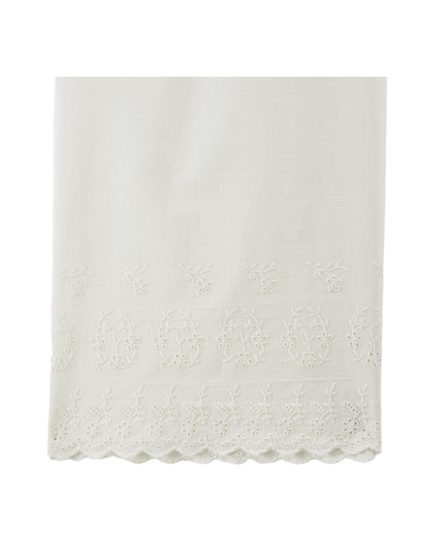 Pantalon broderie anglaise blanc