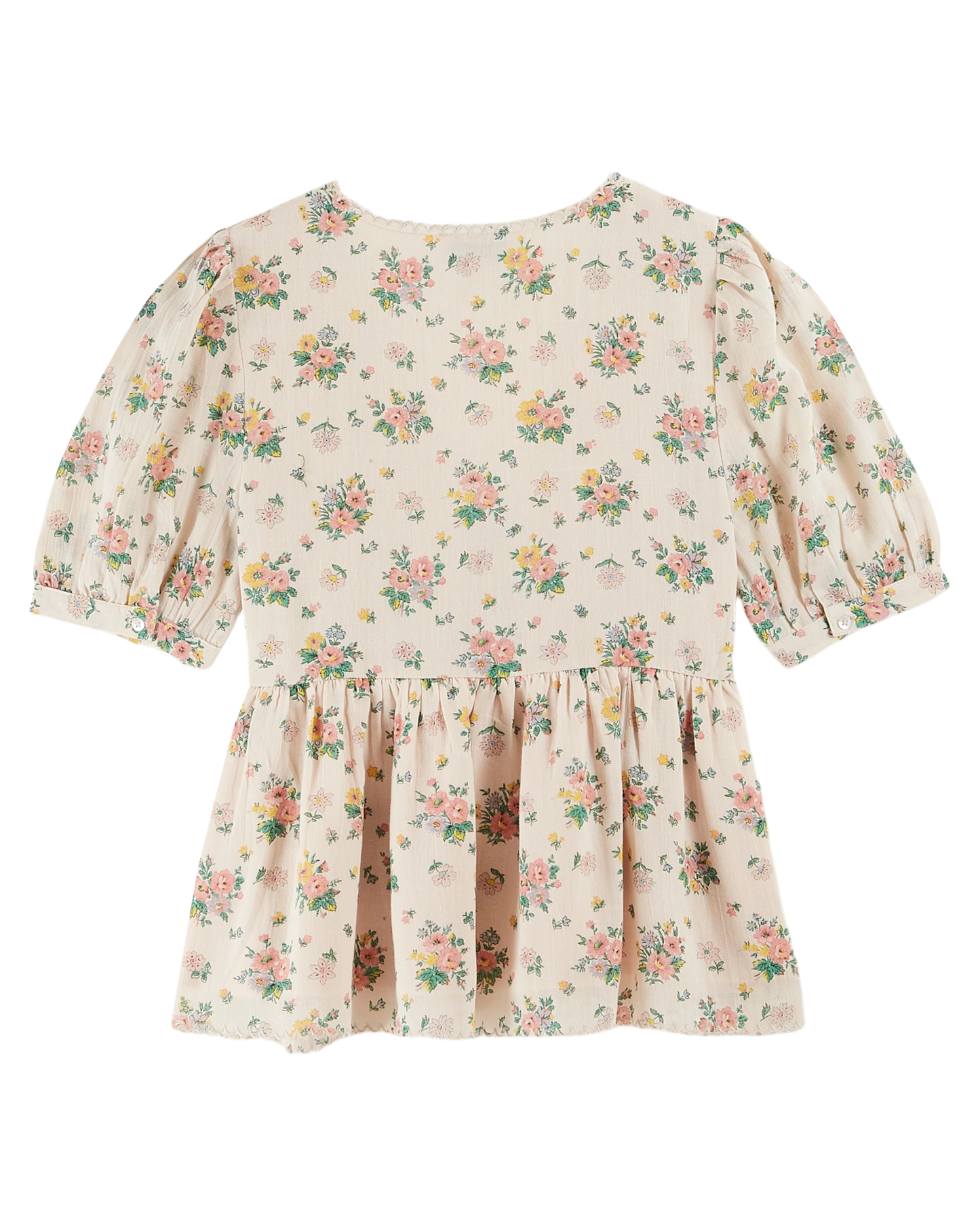 Blouse col V printemps rose