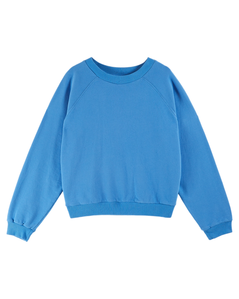 Sweat coton bio bleu lagon