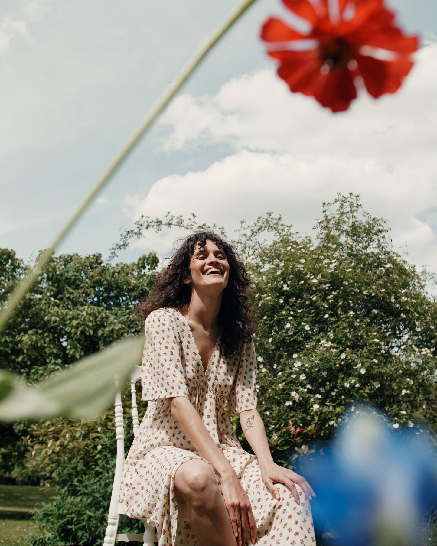 Robe longue écru freesia