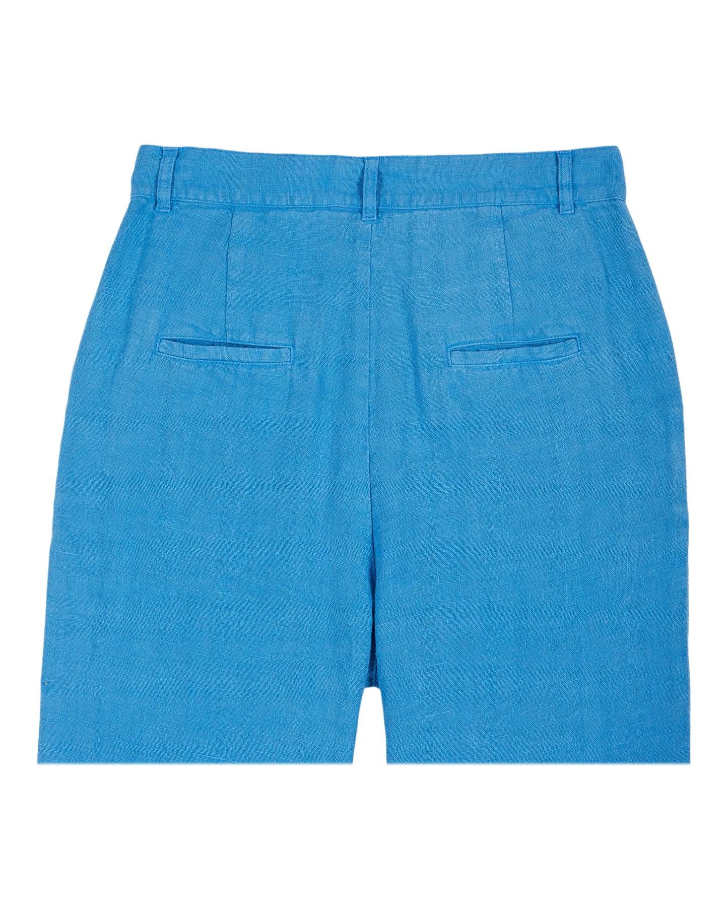 Pantalon droit lin bleu