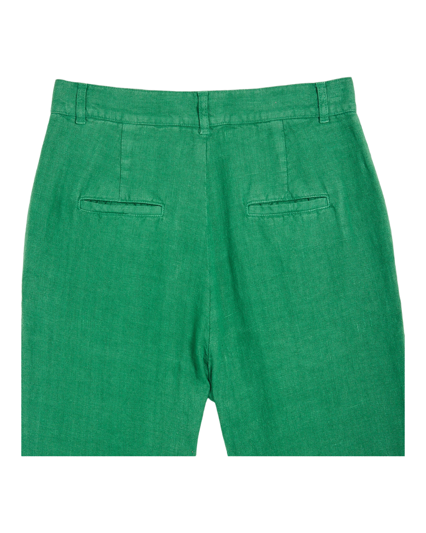 Pantalon droit lin vert