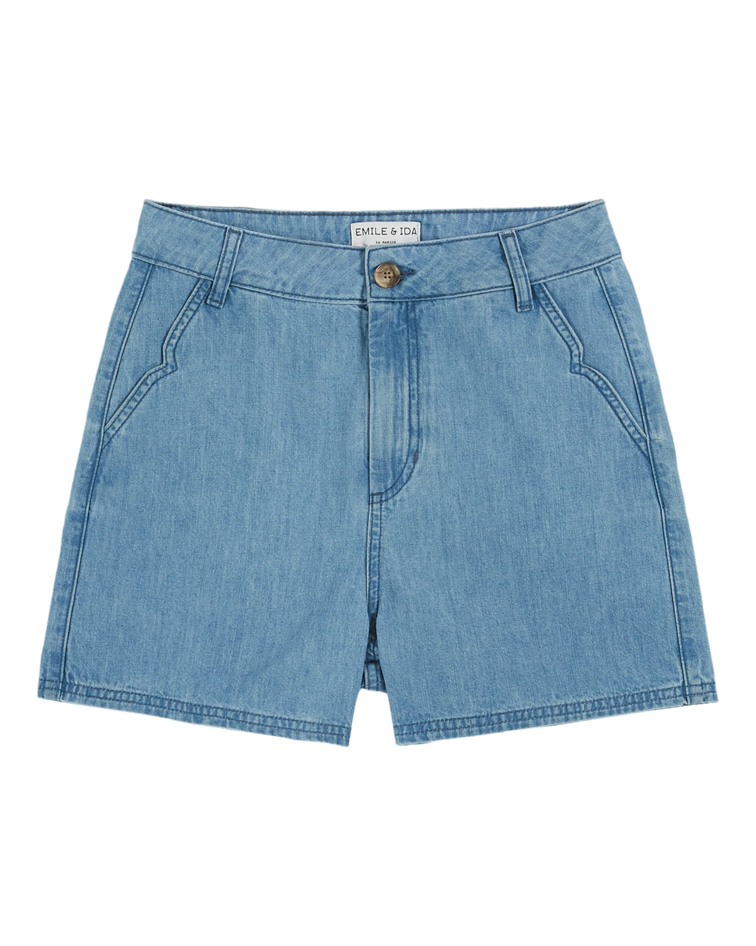 Short denim bleu clair