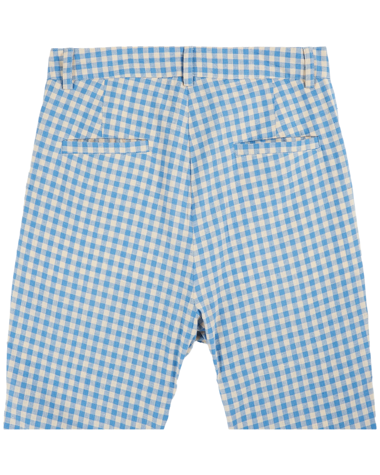 Pantalon vichy écru et bleu