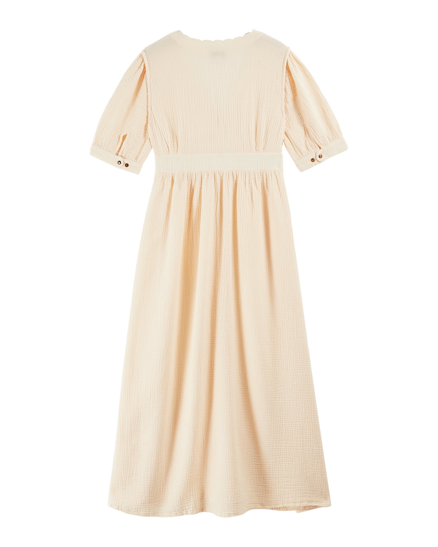 Robe longue gaze de coton crème