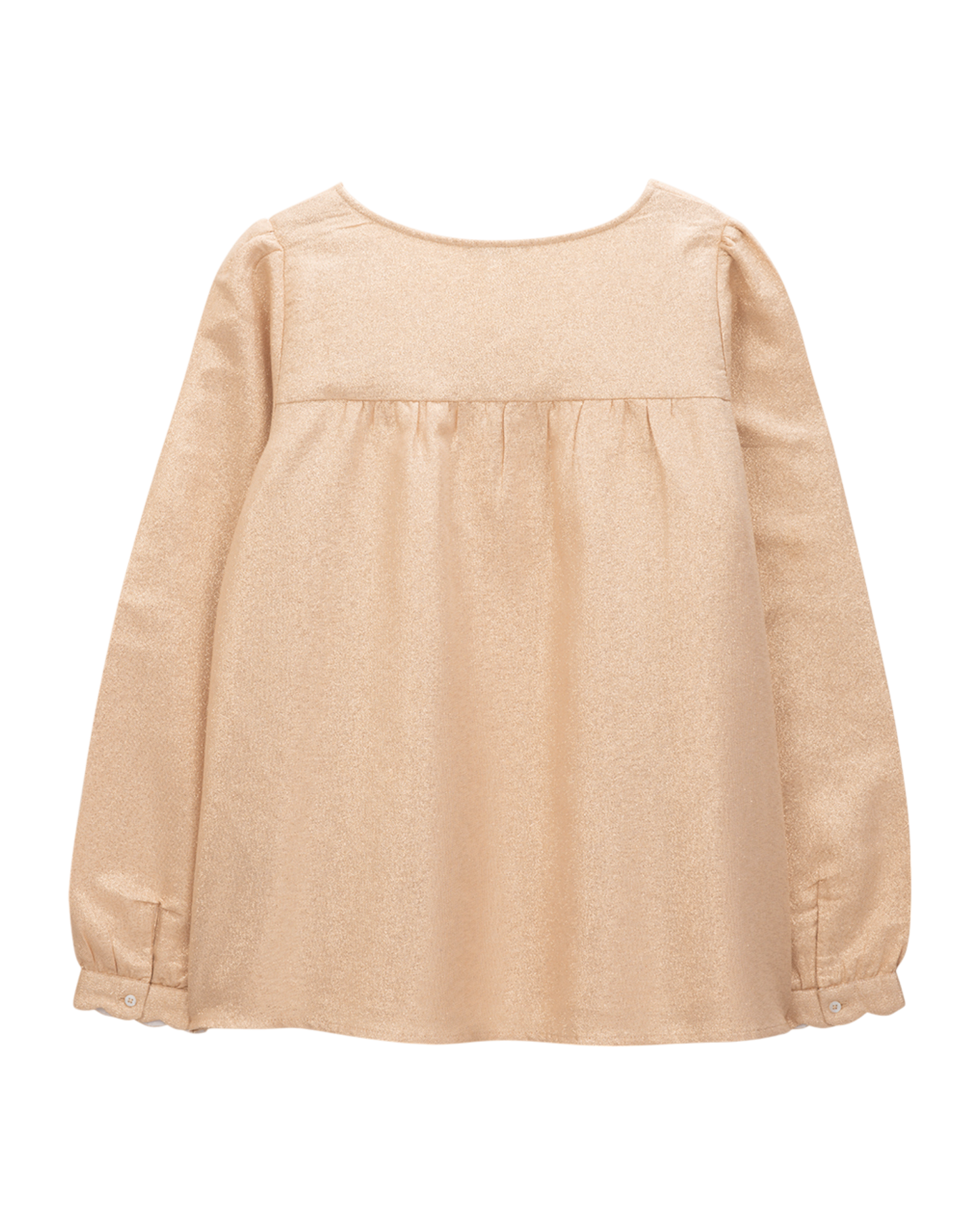 Blouse en voile de coton dorée