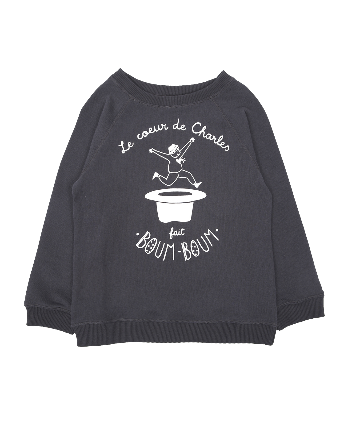 Sweat "Le coeur de Charles" noir