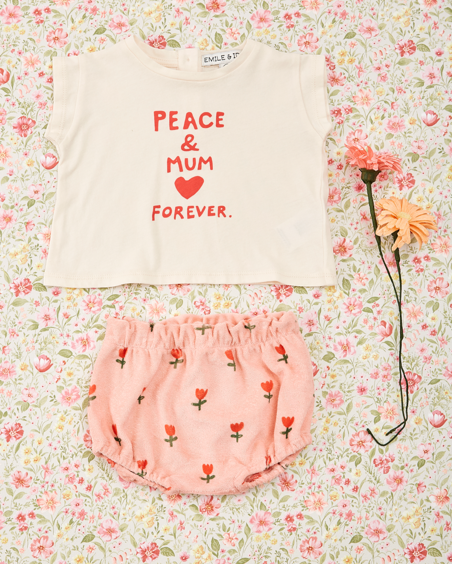 T-shirt coton bio Mum Forever crème