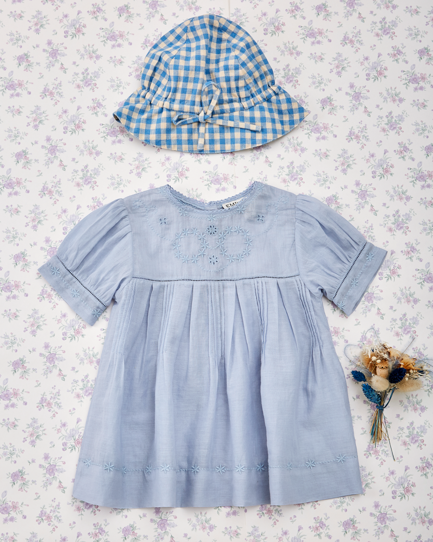 Robe bébé vintage écume