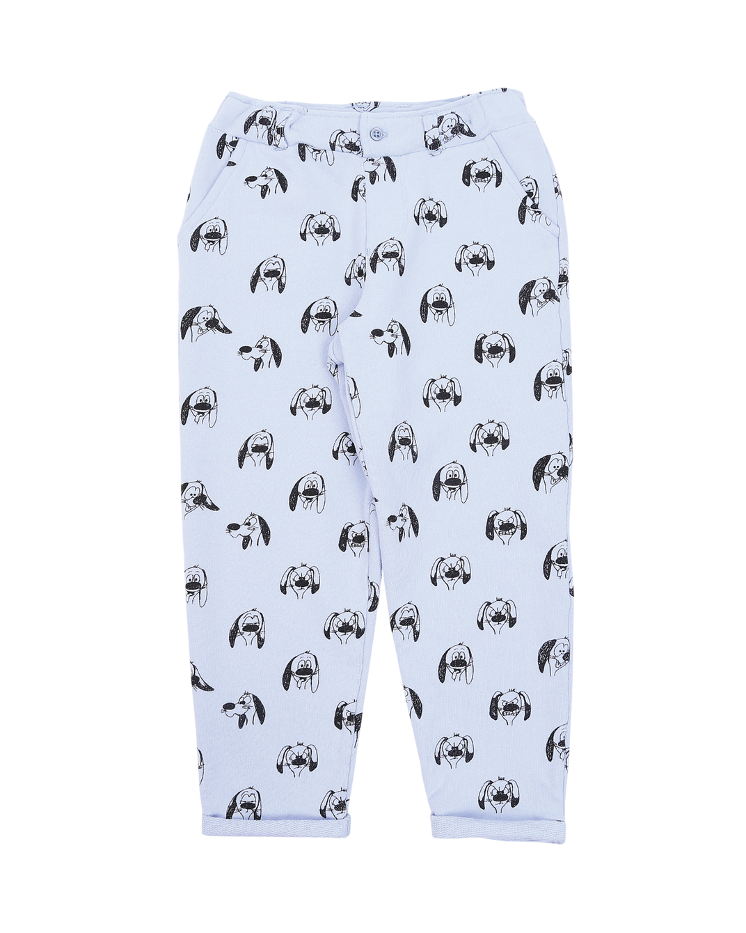 Pantalon molleton chien bleu