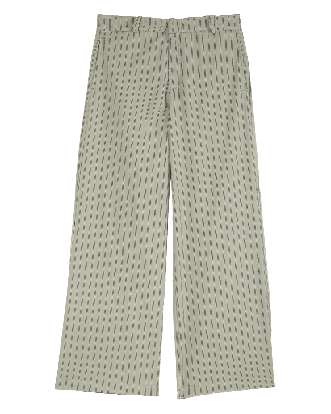 Pantalon rayé sauge