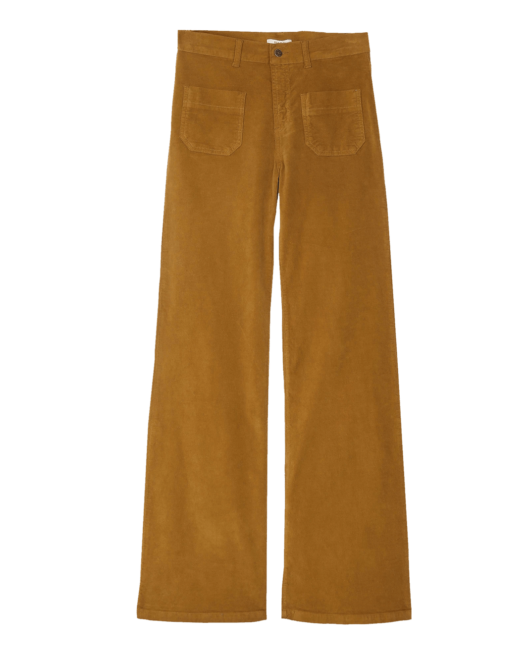 Pantalon velours flare écorce