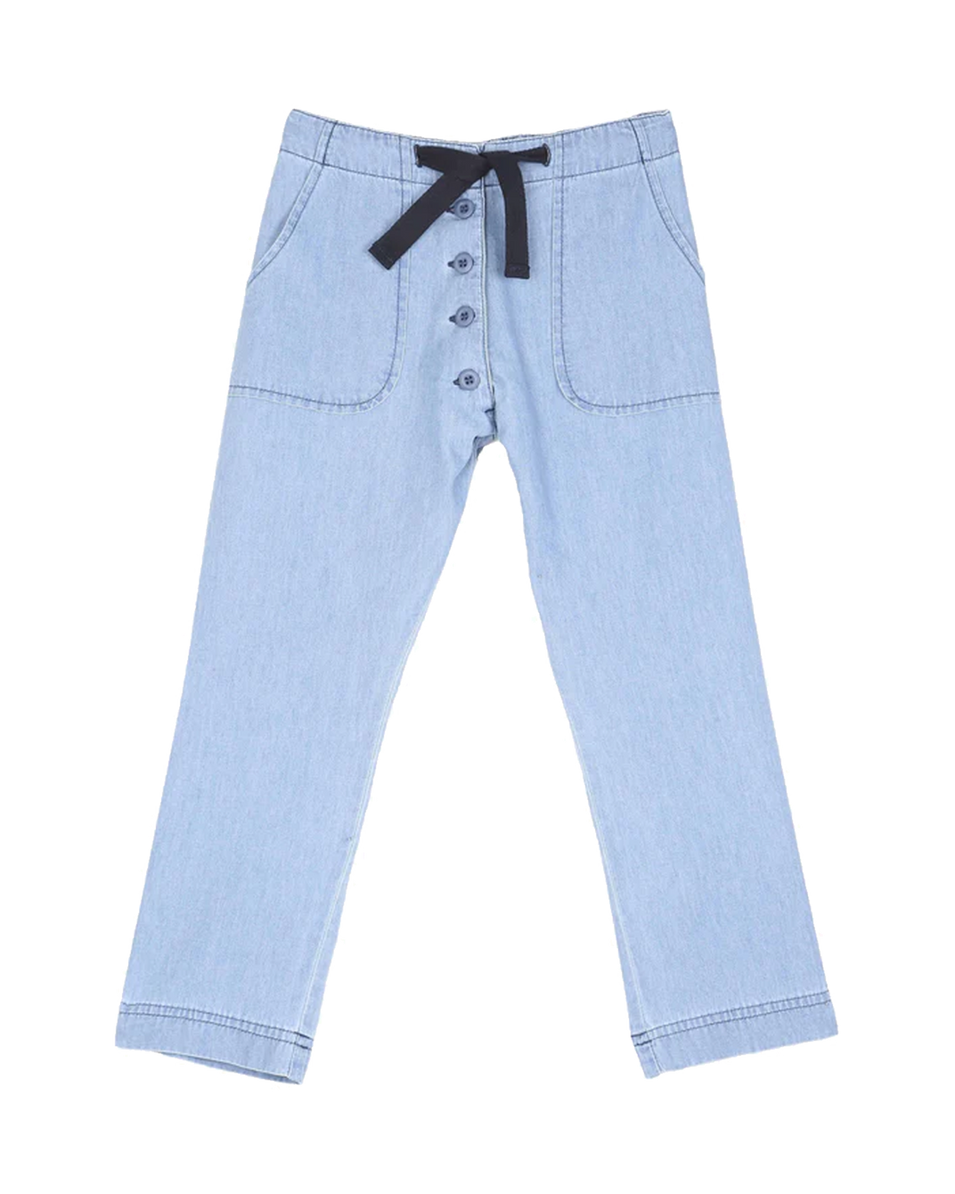 Pantalon en coton chambray