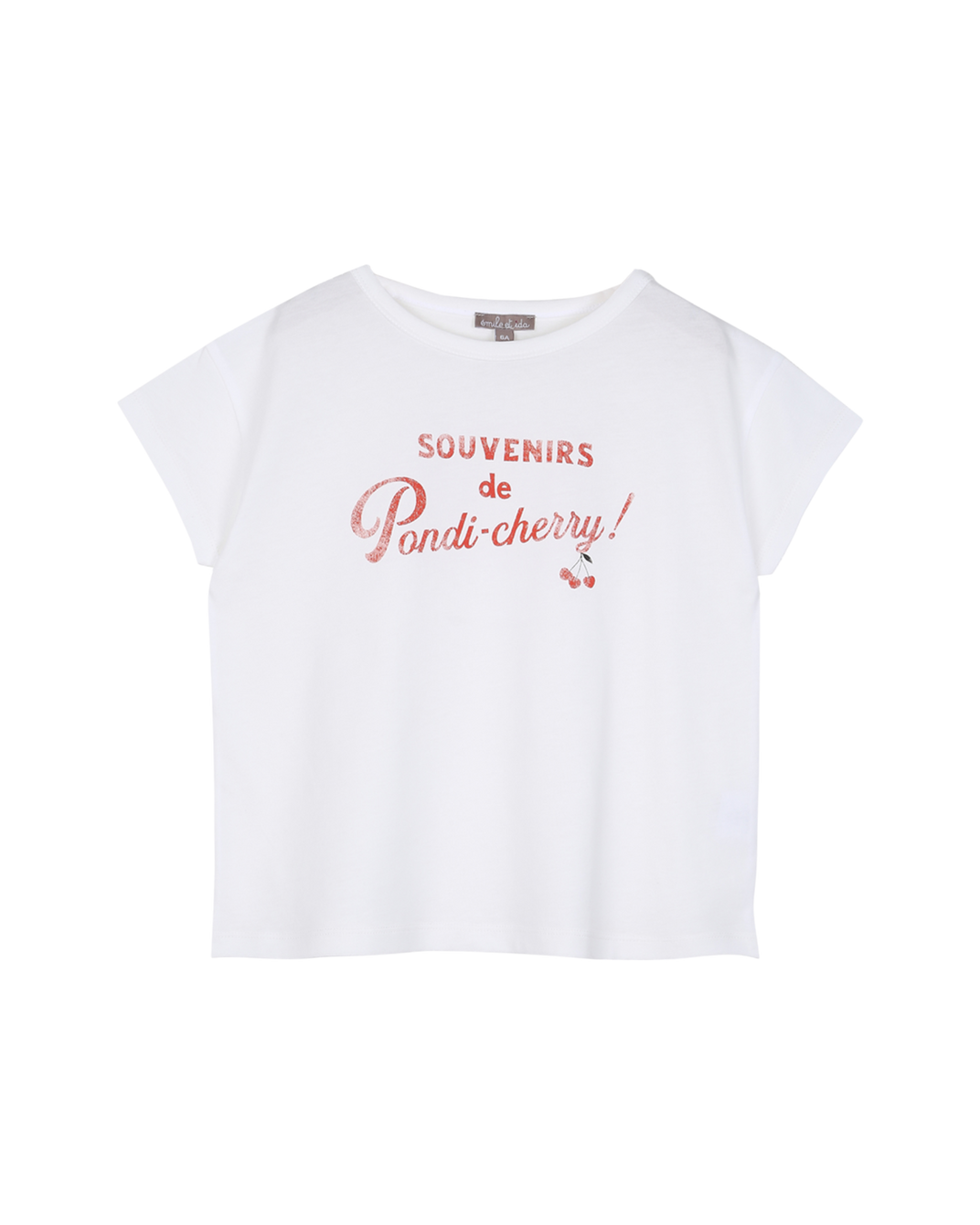 T-shirt souvenirs de pondi-cherry ecru