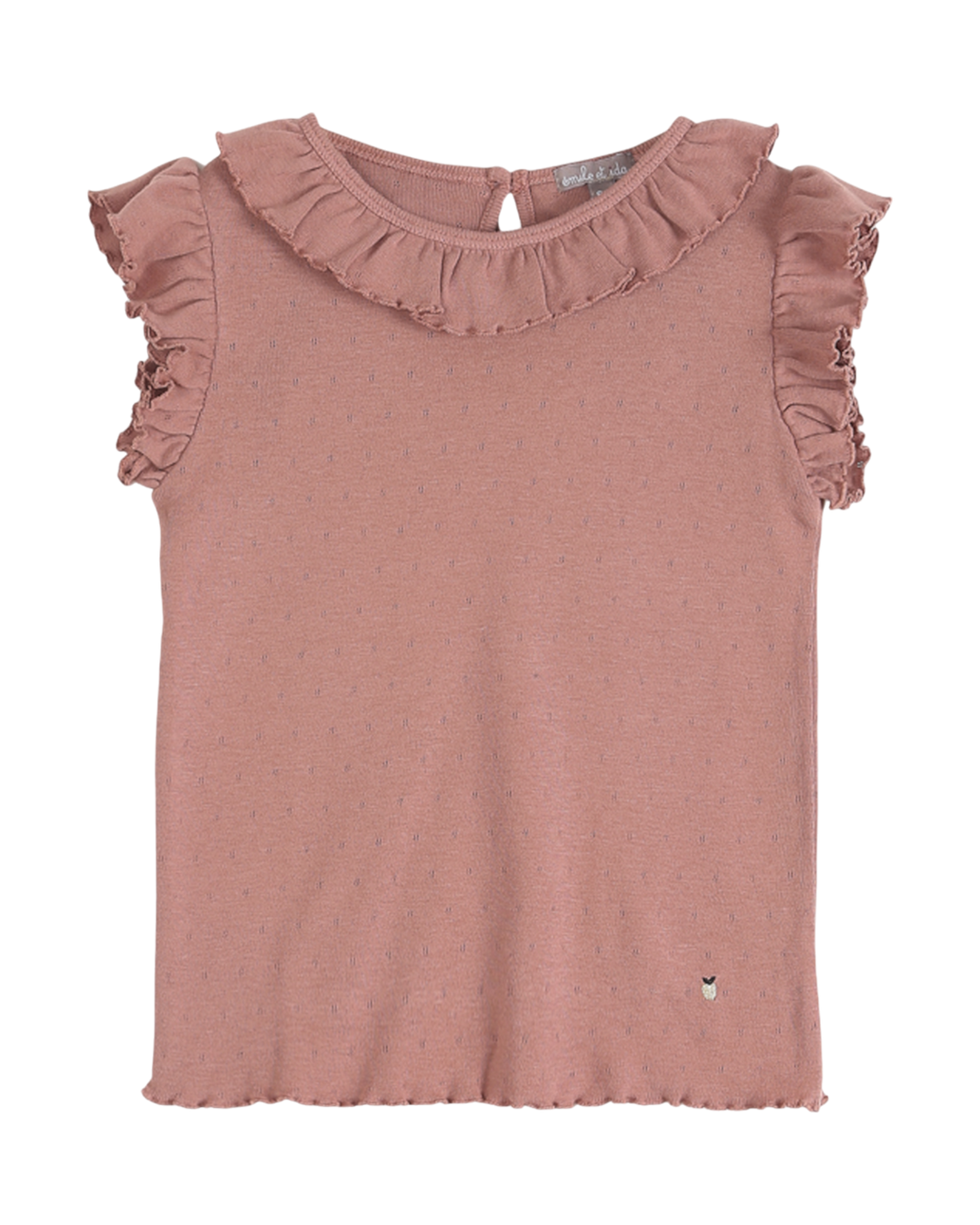 Tee-shirt volanté rose