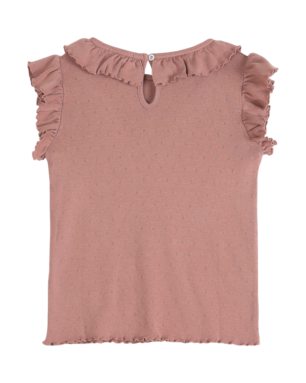 Tee-shirt volanté rose