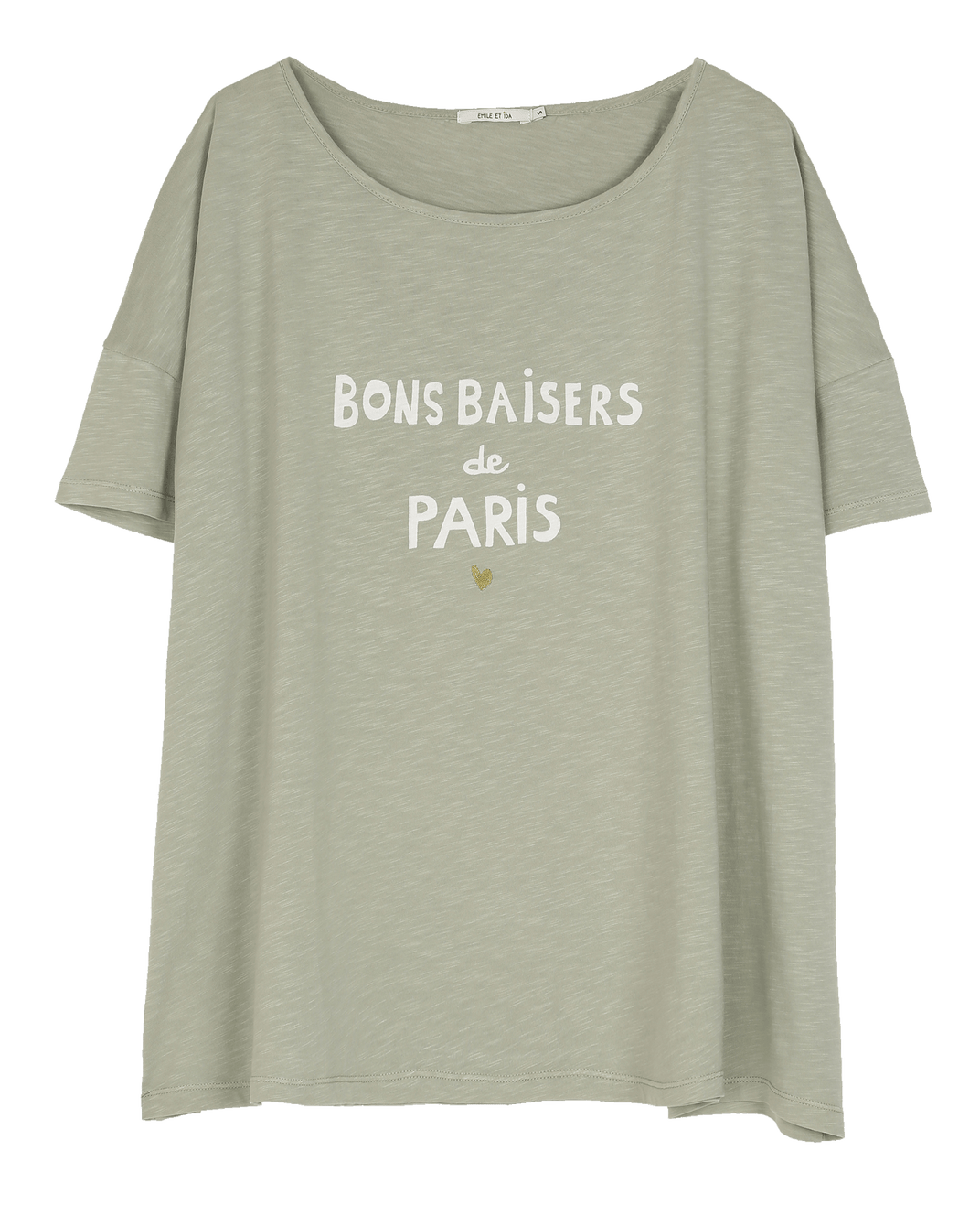 Tee shirt Bons Baisers de Paris sauge