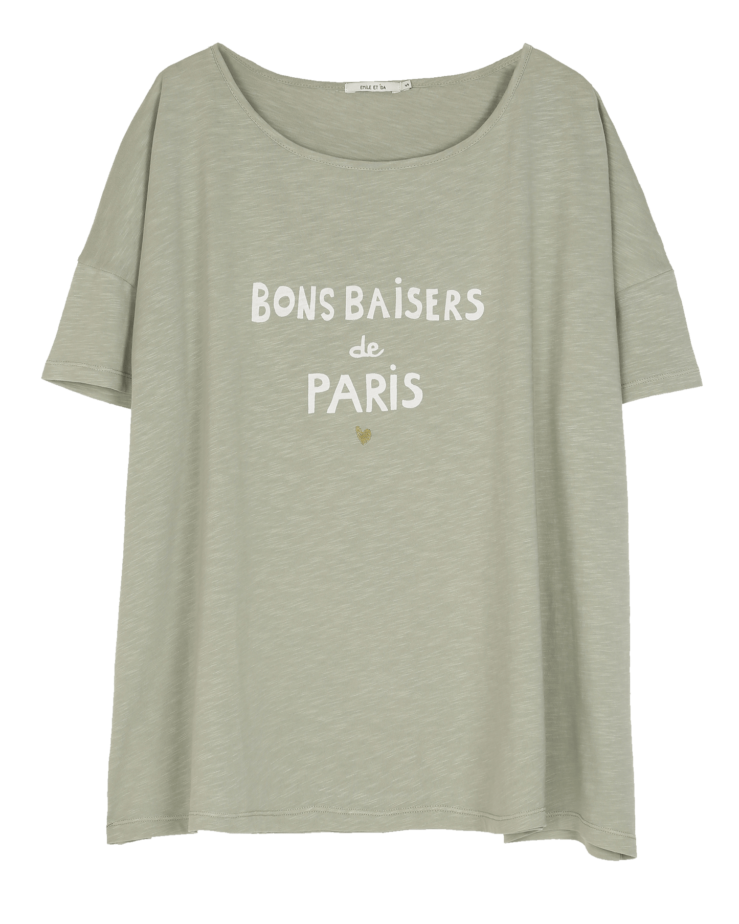 Tee shirt Bons Baisers de Paris sauge