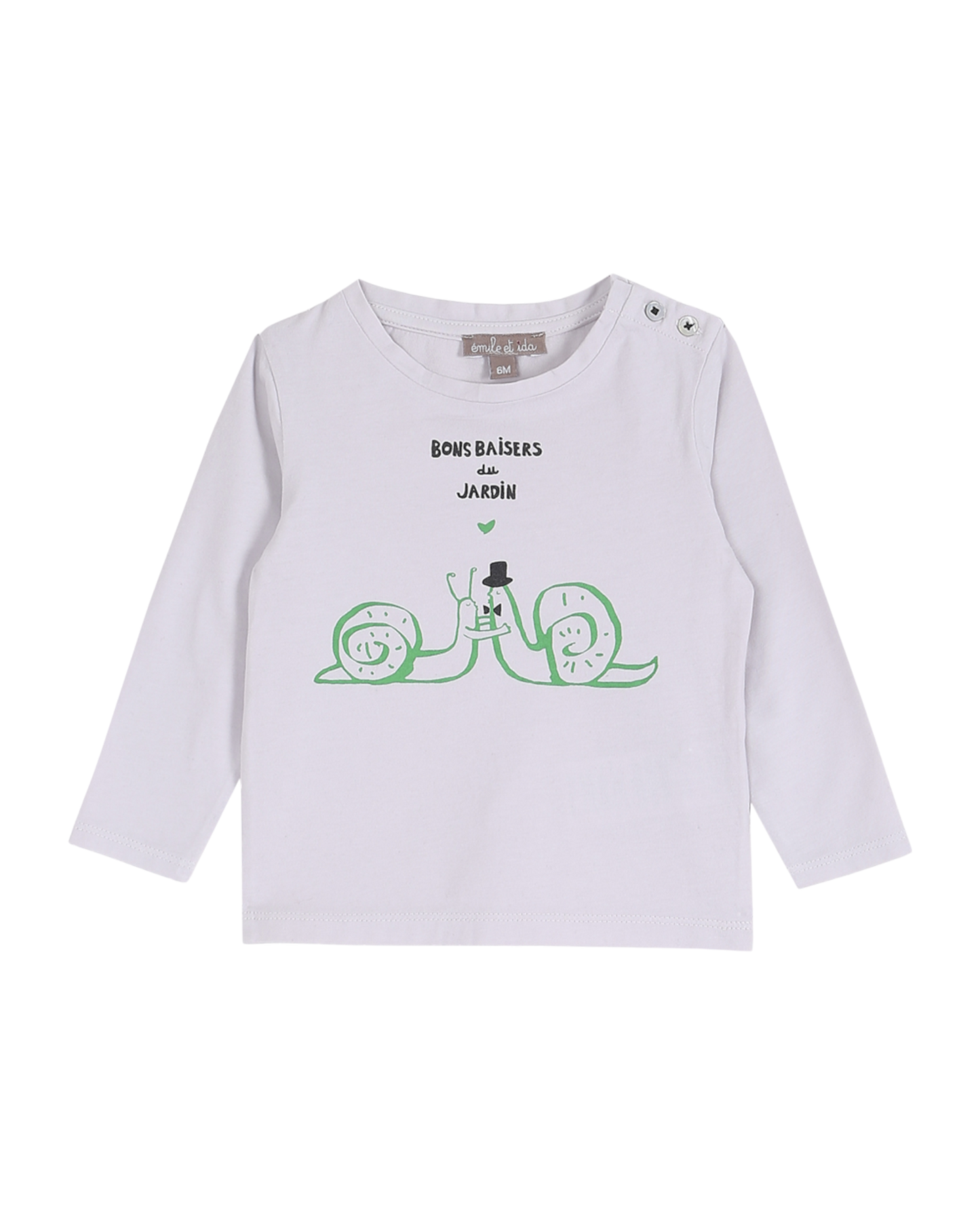 T-shirt en coton brume escargot