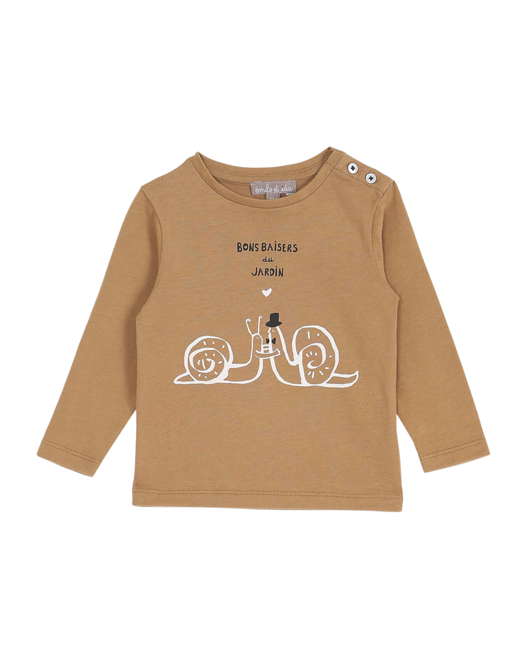 T-shirt en coton macchiato escargot