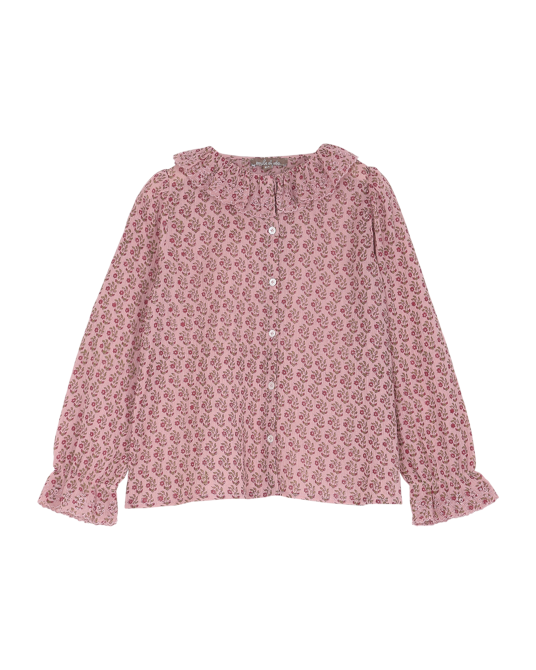 blouse bébé pâquerette rose