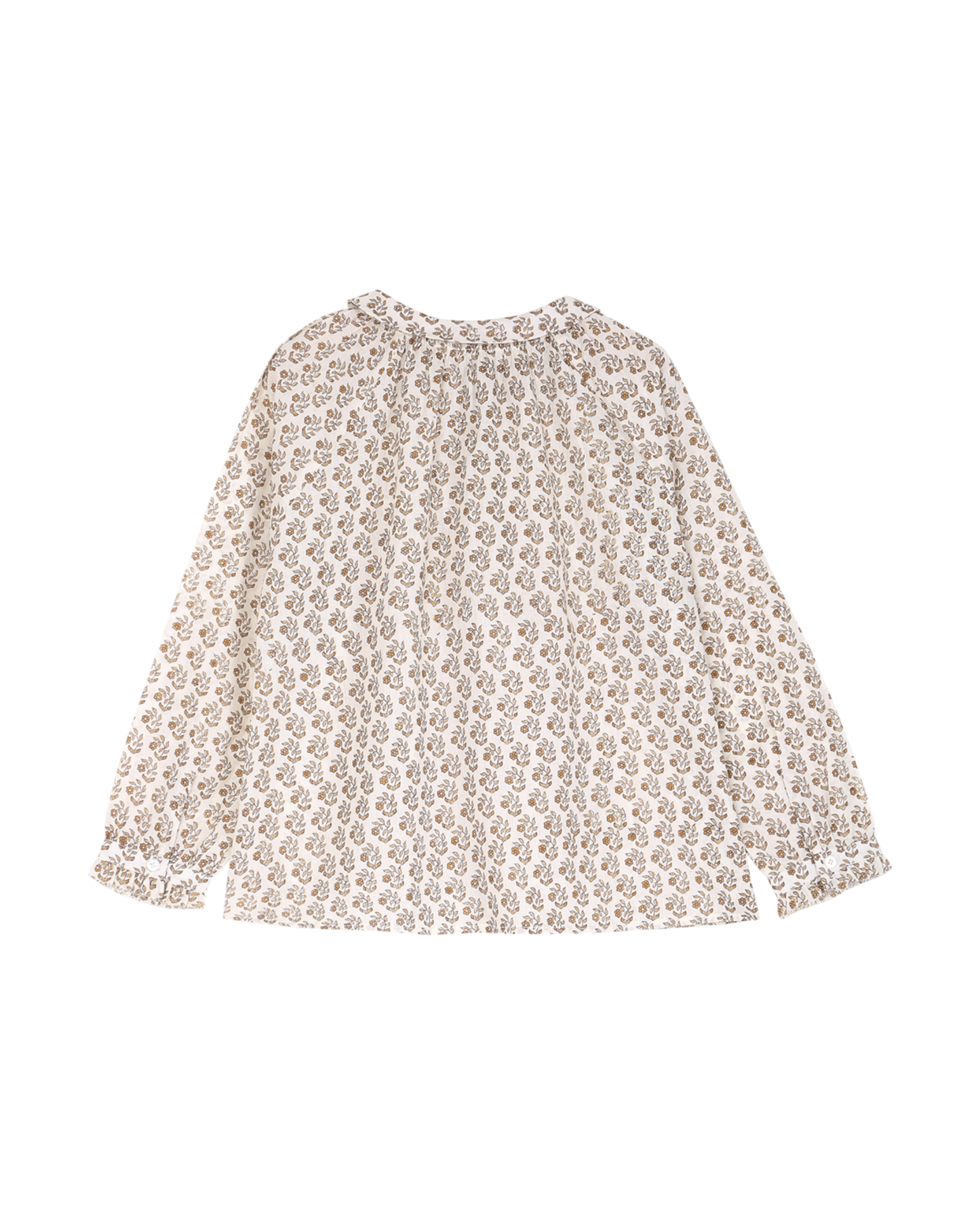 Blouse en voile de coton pâquerette écru