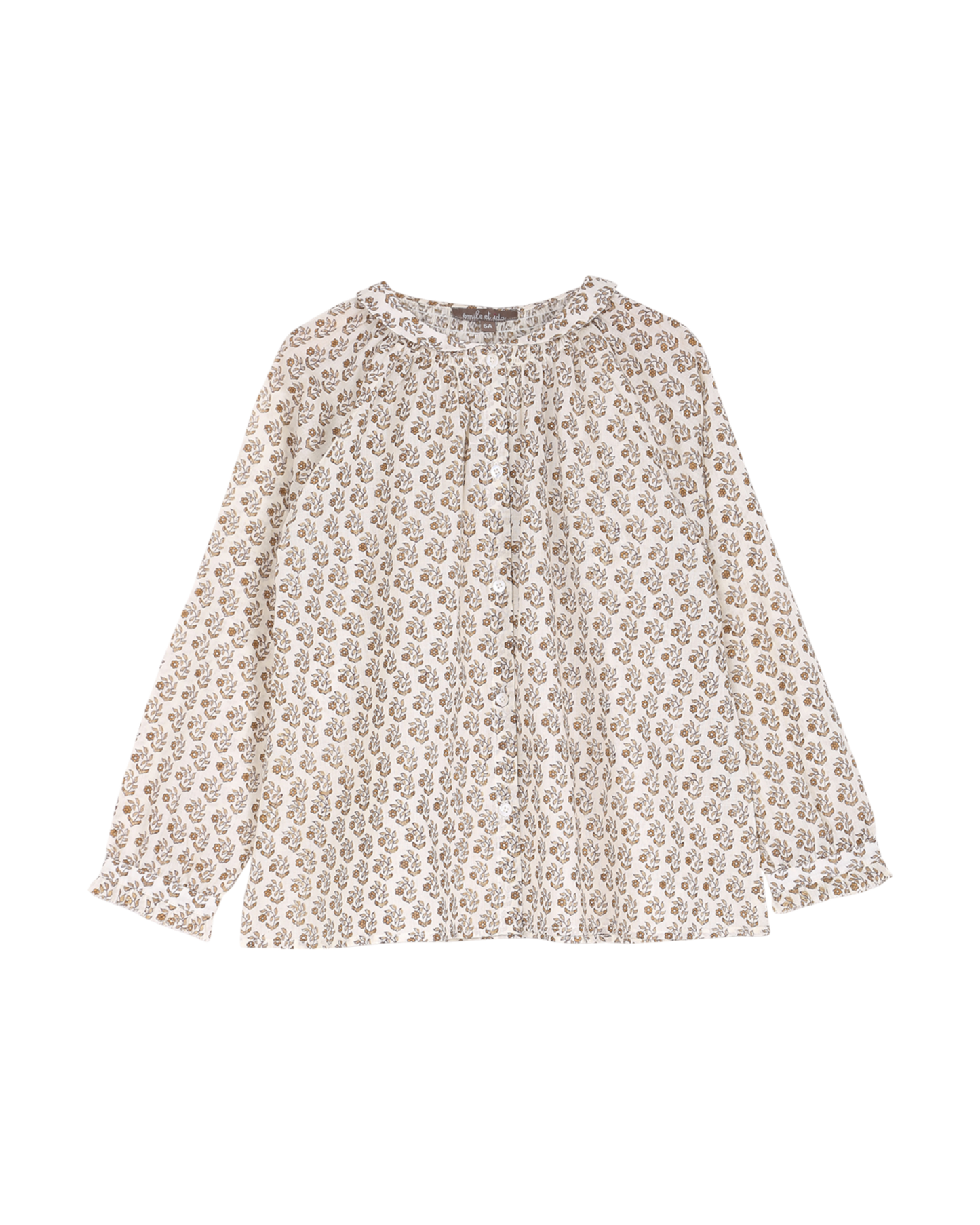 Blouse en voile de coton pâquerette écru