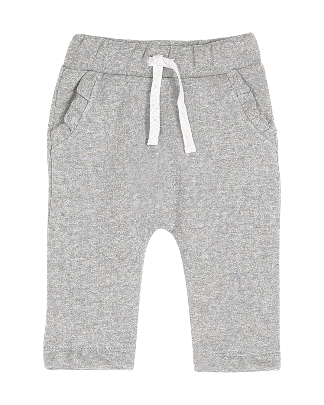 Jogger coton bio molletonné gris chiné lurex