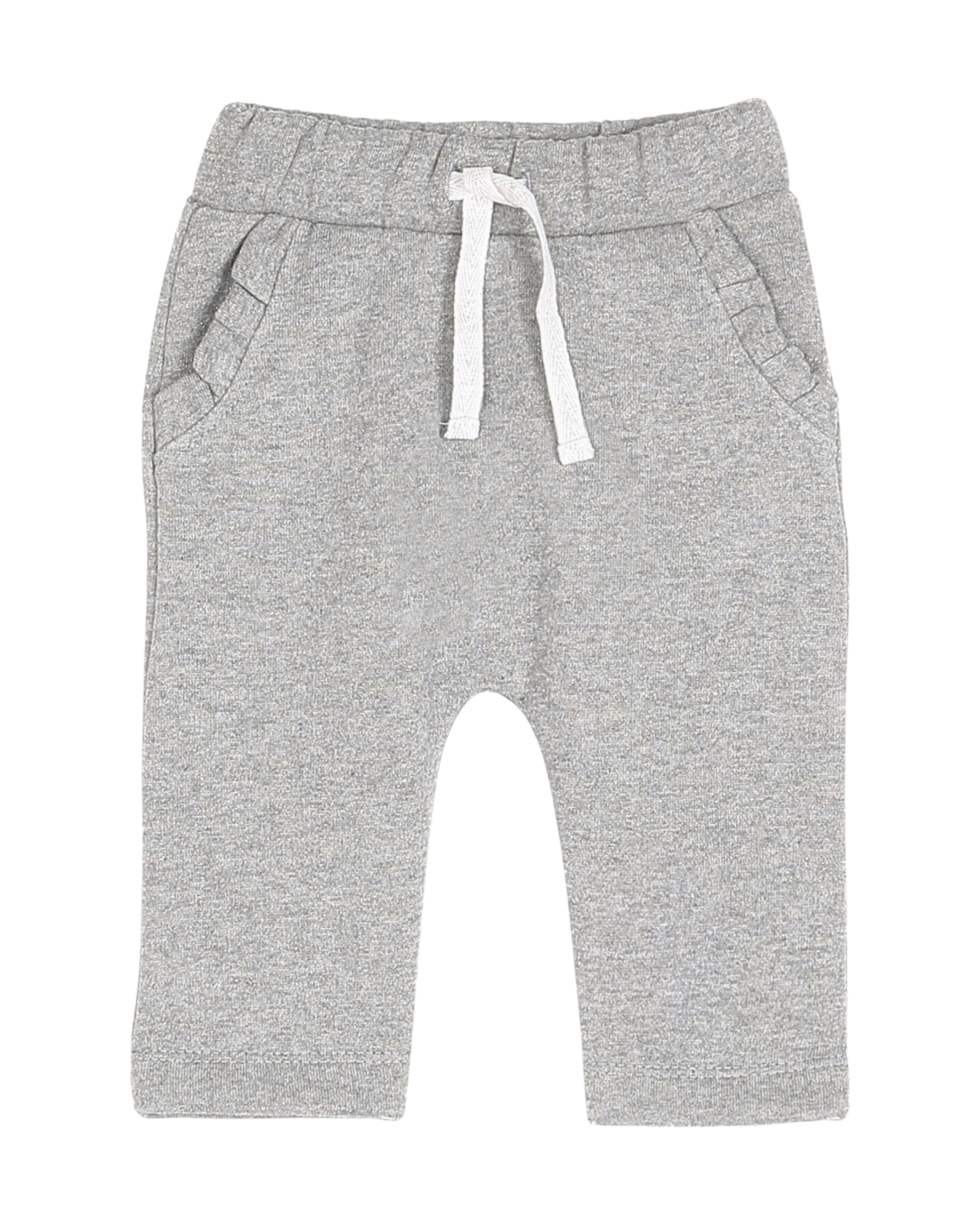 Jogger coton bio molletonné gris chiné lurex