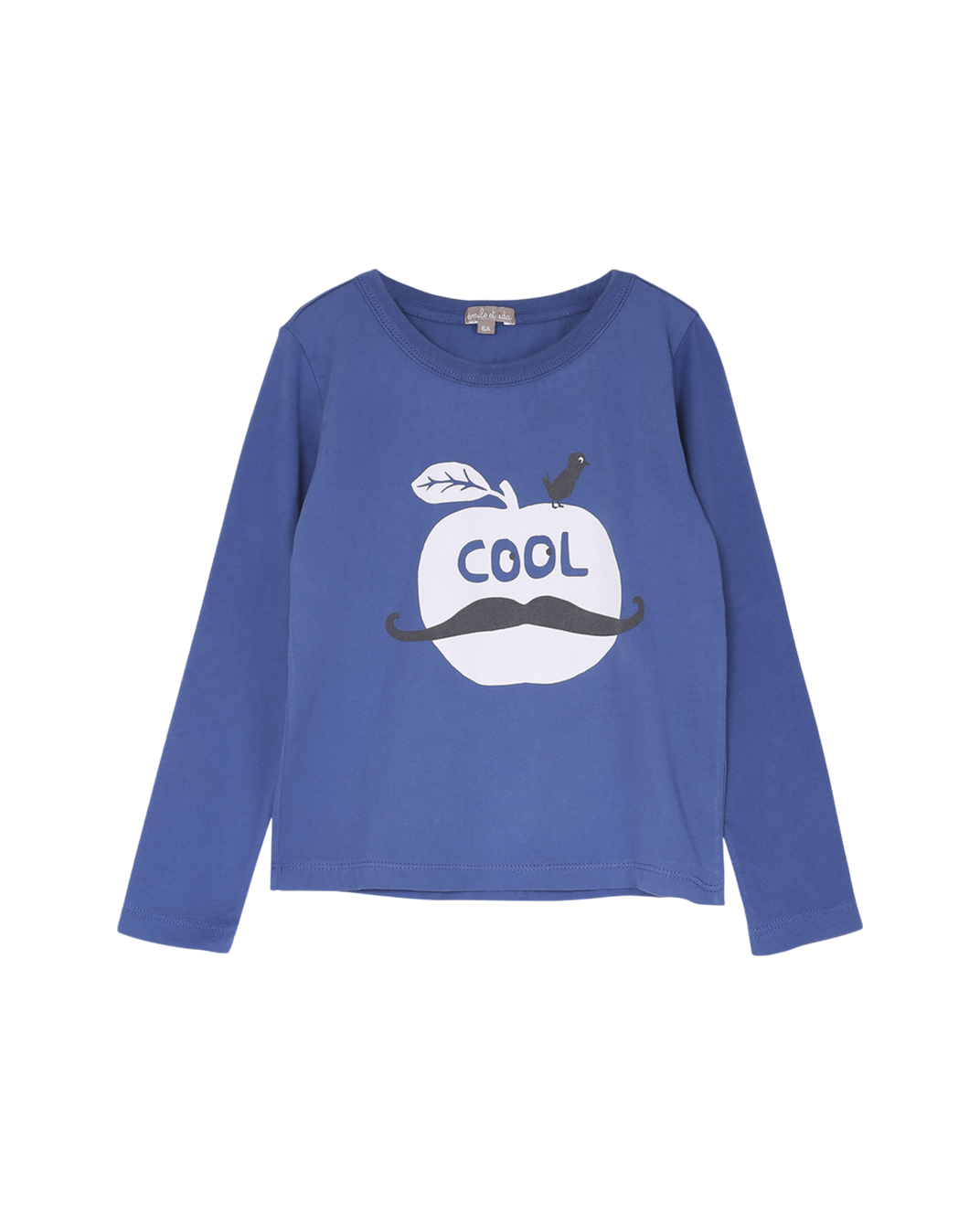 T-shirt en coton cobalt sérigraphie pomme cool